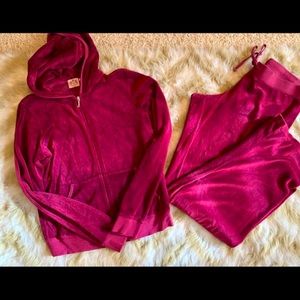 Juicy couture tracksuit wine color